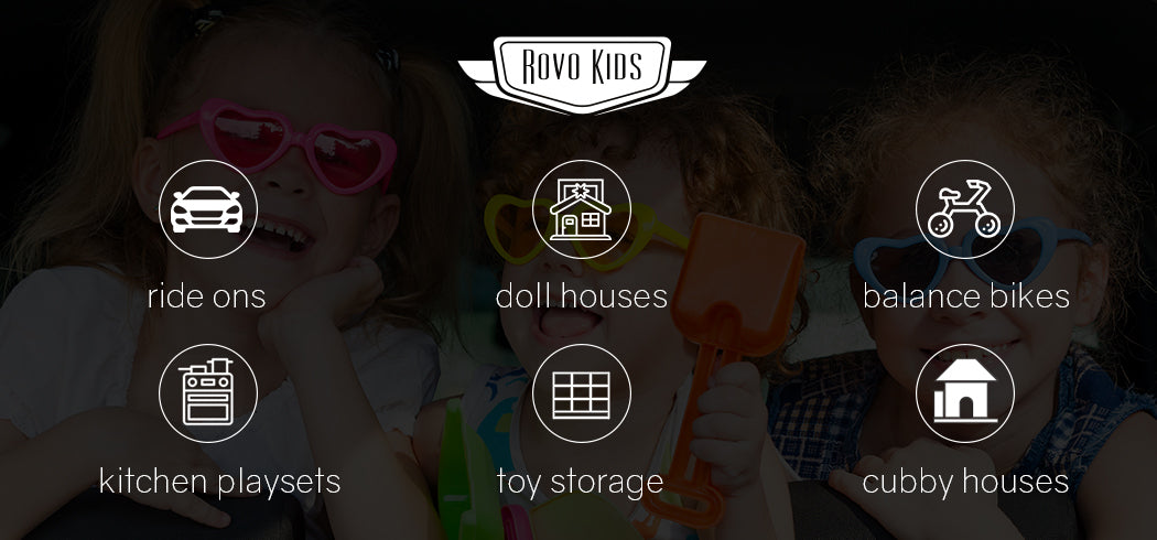 ROVO KIDS Electric Ride On 12V 4WD Jeep Inspired Car Boys Toy Battery Red